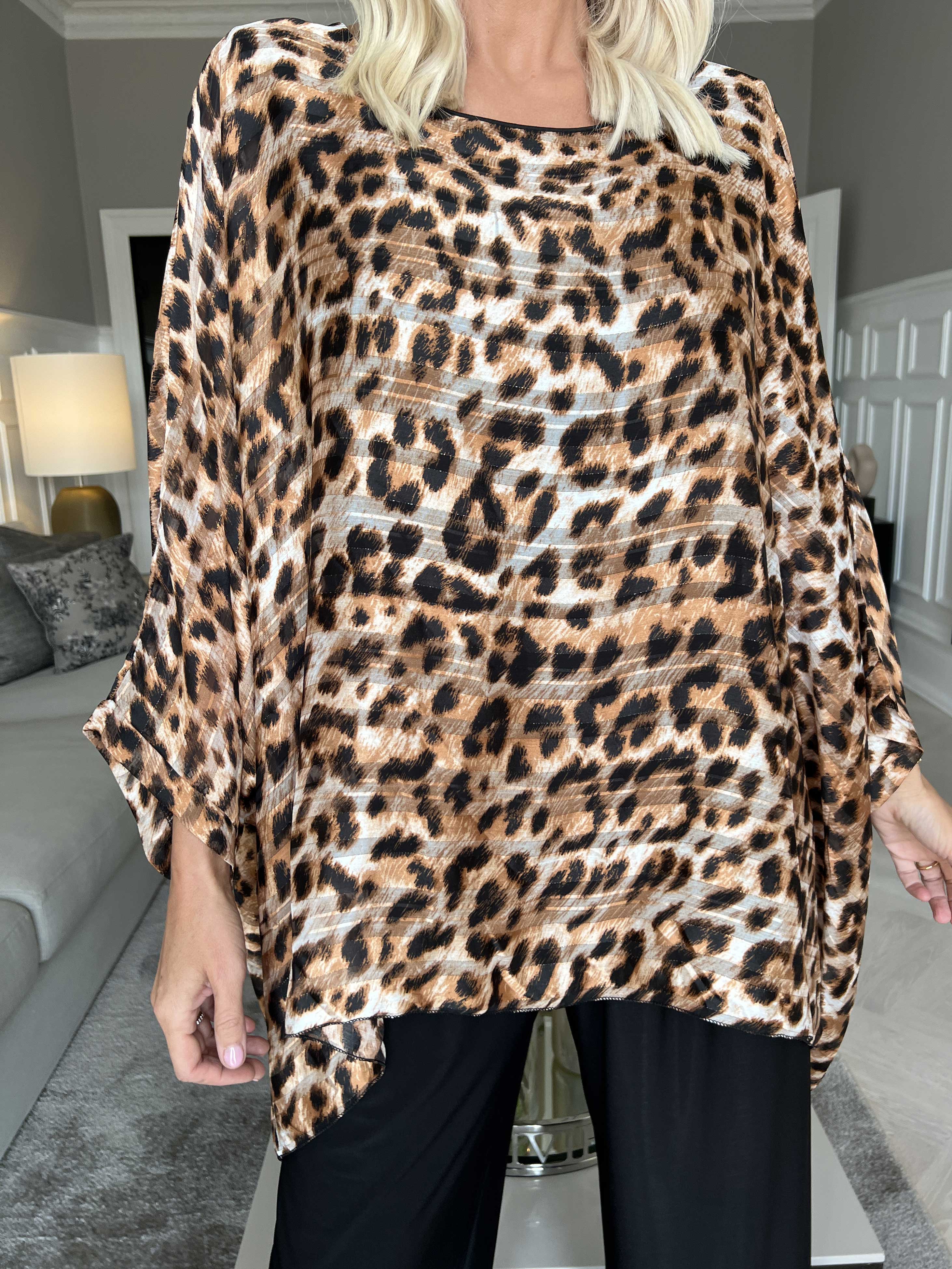 Estella - Oversized tunika med fladdermusärmar